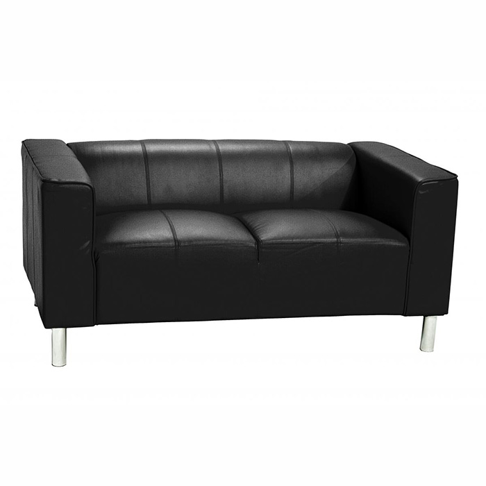 Toscana Pu 2 Seater Sofa With Chrome Legs
